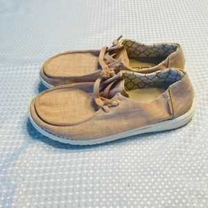 Hey Dude Sneakers | Size 7 | Neutral Color with Gold Sparkles Throughout